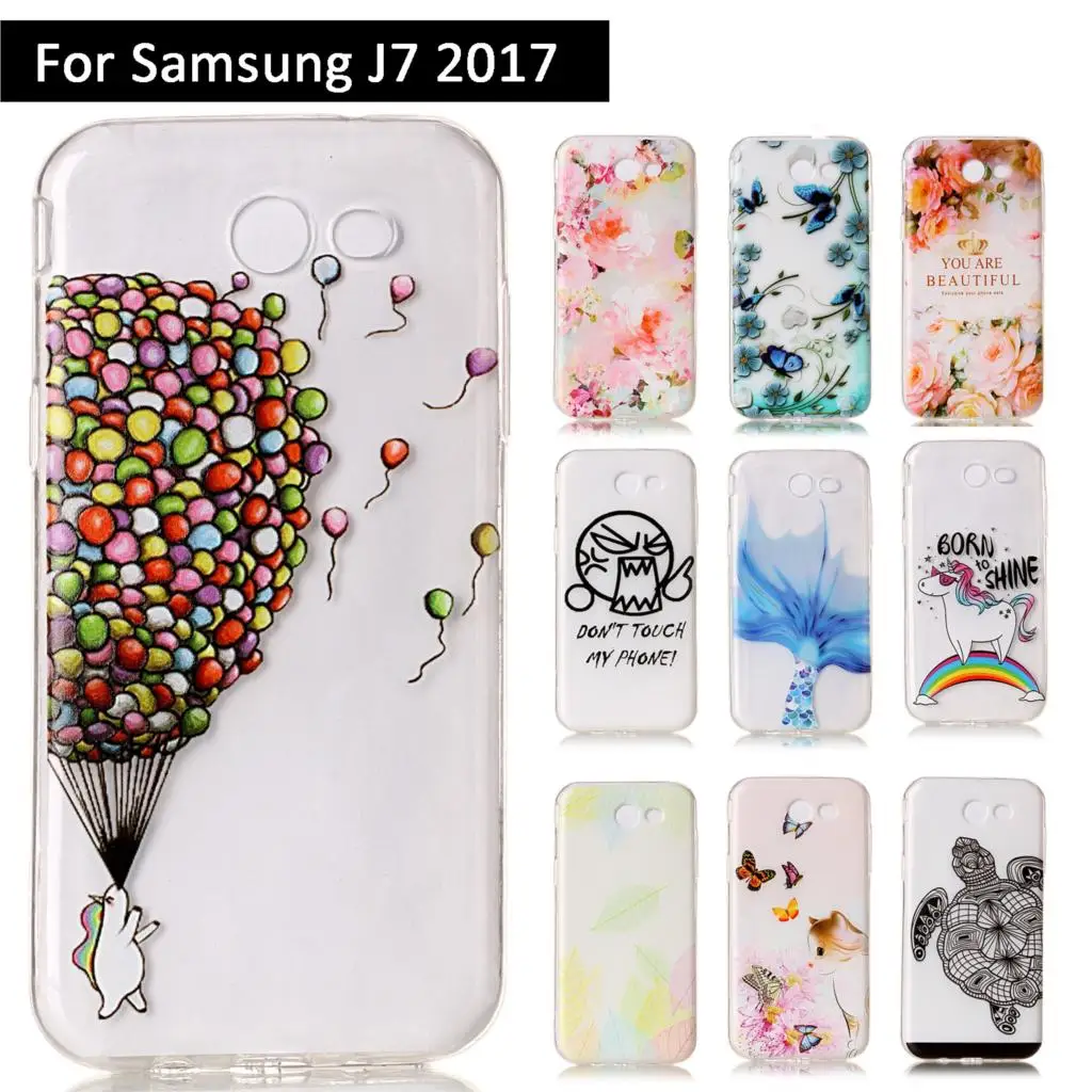 Luxury Case For Samsung Galaxy J7 2017 J730 J730F 3D Relief Soft TPU Silicone Back Cover J 7 730 730f Cases |