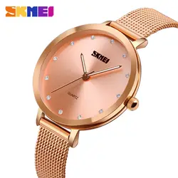 2018 новые модные женские туфли часы из розового золота Нержавеющая сталь часы-браслет Для женщин Роскошные Кварцевые наручные женские часы