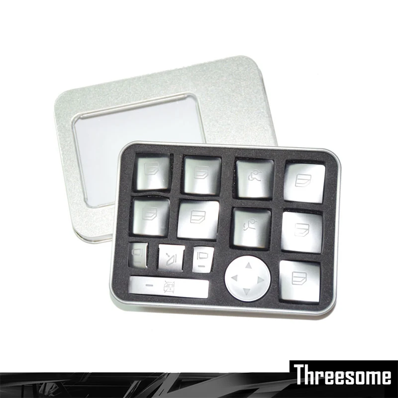 

SRXTZM For Mercedes Benz A/B/C(W204)/E(W212)/GLA /CLA/ GLK/ GL/ ML/ GLE-class Chrome Car Window Lift Switch Button Cover 14pcs