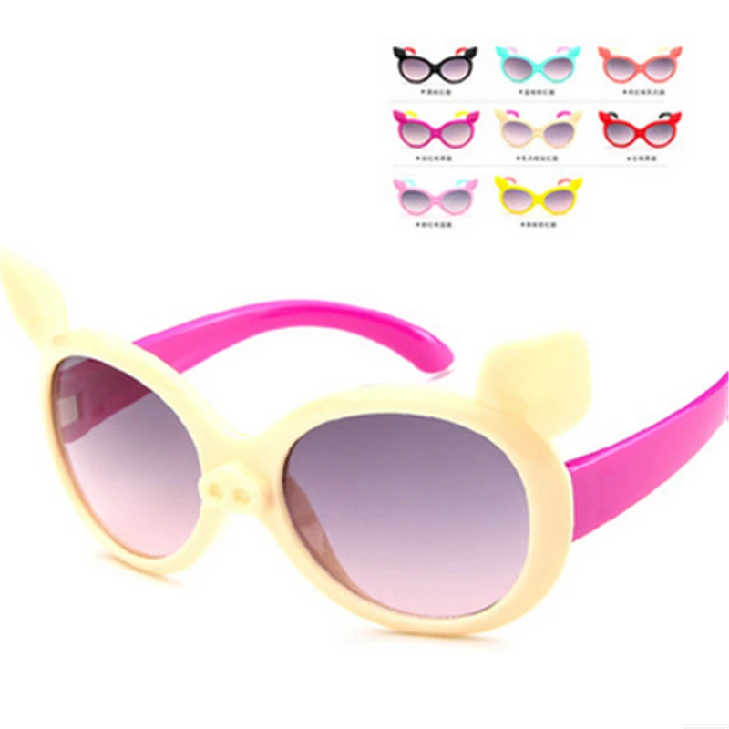

free shipping Flexible Silicone little Baby Sunglasses girls princess 1 2 3 years small size lenses Kidschildren gilr boy glass