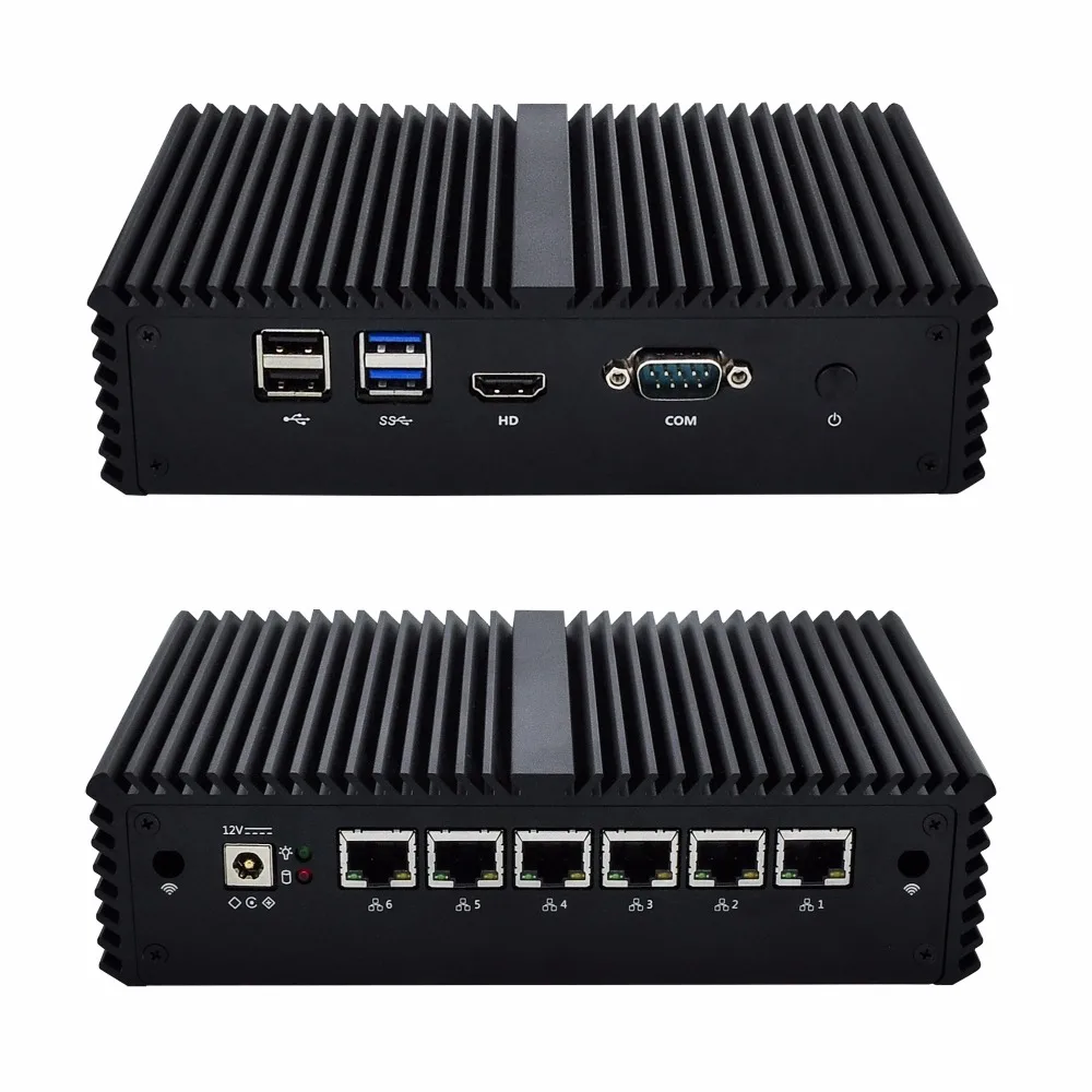 

Industrial PC Gateway Router Core I3 I5 I7 6 Gigabit NICs Celeron 3855U Dual Core