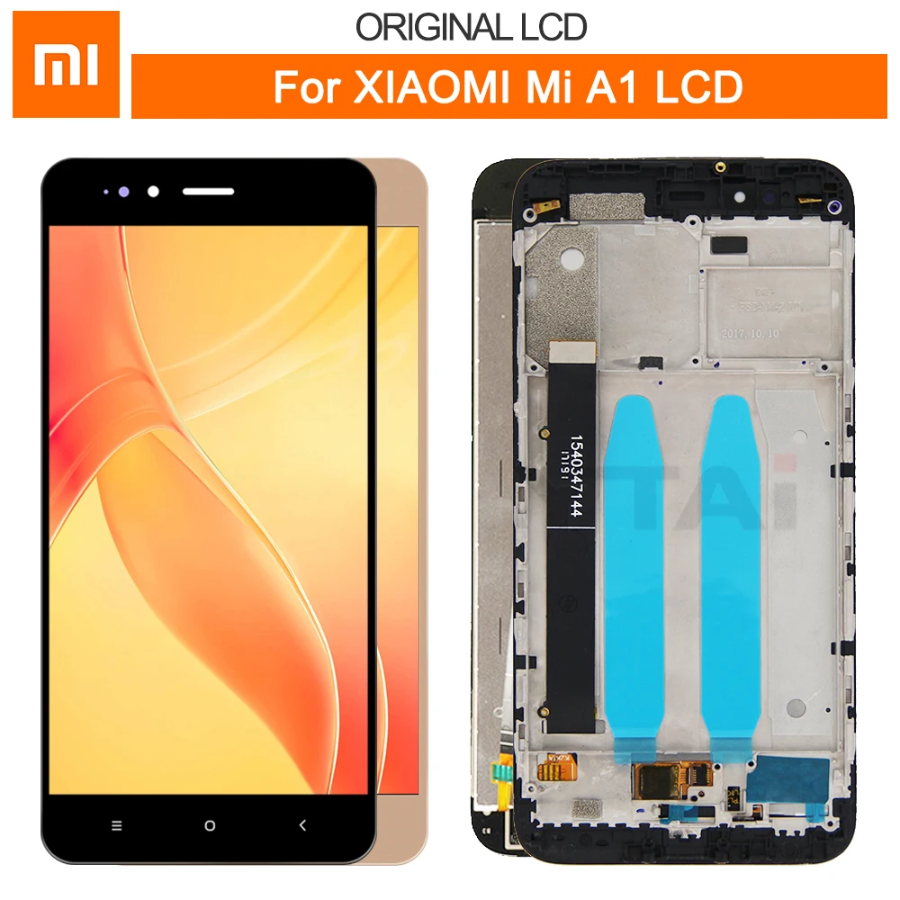 

Original For 5.5" Xiaomi A1 MI A1 LCD Display Screen Frame+Touch Screen Panel Digitizer Assembly Replacement For Xiaomi 5X MI 5X