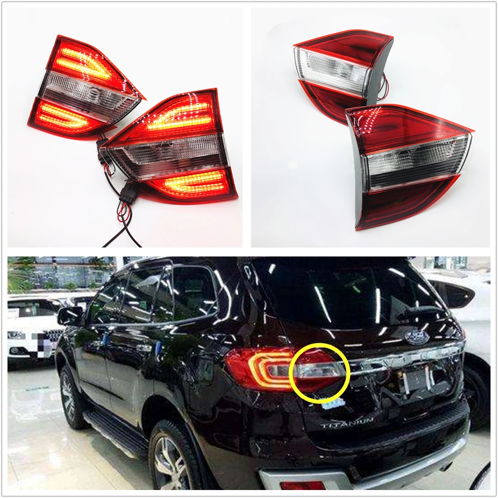 LED Tail light for Ford Everest Endeavour Rear Bumper Light  2015 2016 2017 2018 Rear Fog Lamp DRL Brake light 