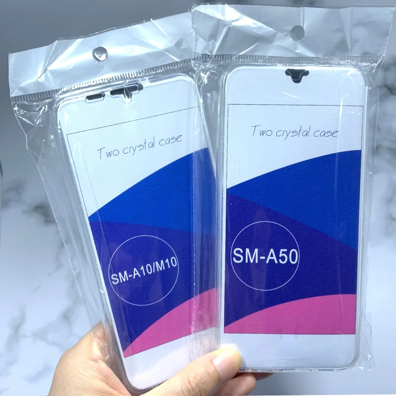 360 Degree Full Body Clear Soft Case Cover on sfor Samsung A10 A20 A30 A50 A40 M10 A40S Transparent Full Protection Silicon Capa (6)