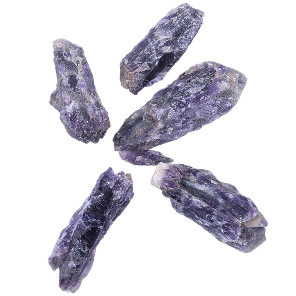 

50g Quartz Rock Amethyst Point Fish Tank Bracelets Handicrafts Crystal Stone Home Decor Natural Curtain Mineral Specimen Purple