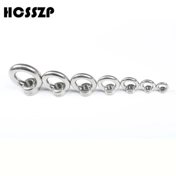 

HCSSZP 10 Pcs 316 Stainless steel M6 M8 M10 M12 Lifting Eye Nuts Ring Eyebolt Ring Nut Free Shipping