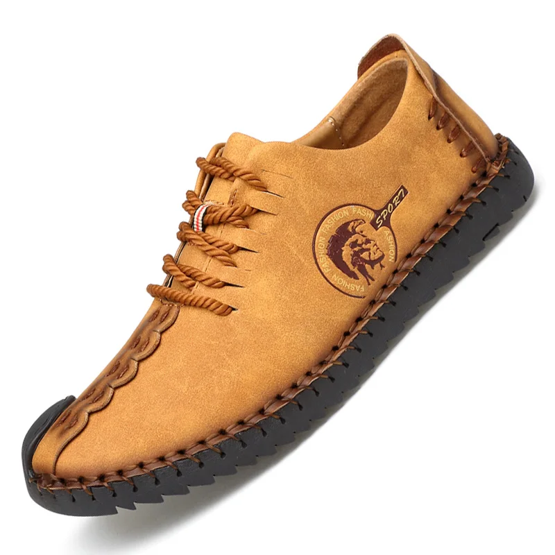 Classic Men Casual Shoes Lace-up Loafers Men Boat Shoes Handmade Comfortable Quality Flats Sale Man Moccasins Shoes Plus Size Classic Men Casual Shoes Lace-up Loafers Men Boat Shoes Handmade Comfortable Quality Flats Sale Man Moccasins Shoes Plus Size