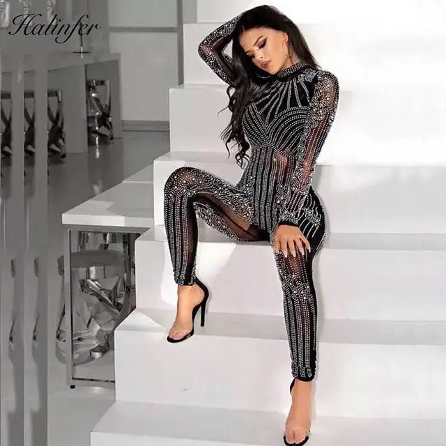 apricot navy jumpsuit