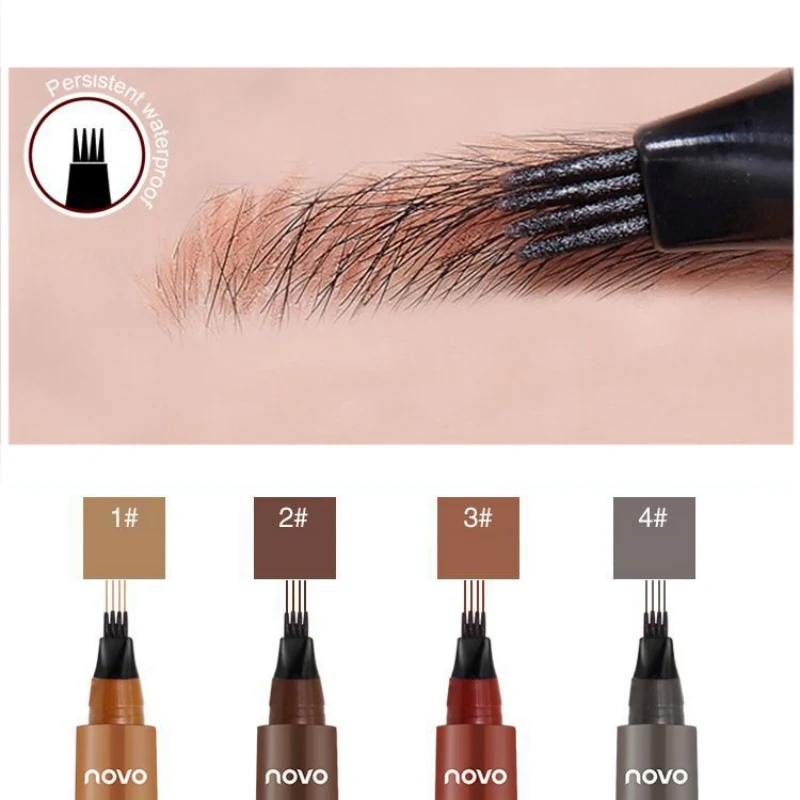 

4 Head Tattoo Eyebrow Pencils Waterproof Make Up Tattoo Pen Eye Brow Fine Sketch Enhancer Beauty Eyes Makeup Cosmetics