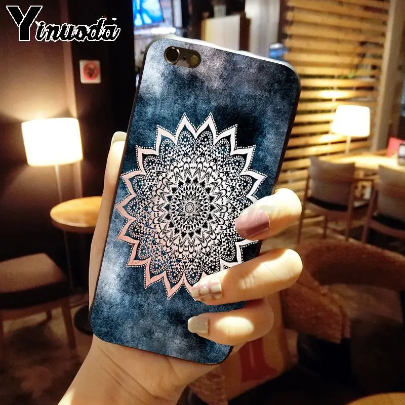 blue gold Mandala flower dream castcher