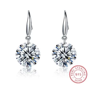 

2020 Fashion jewelry 925 silver Earrings Female Crystal from Swarovskis New Woman name earrings Twins micro set