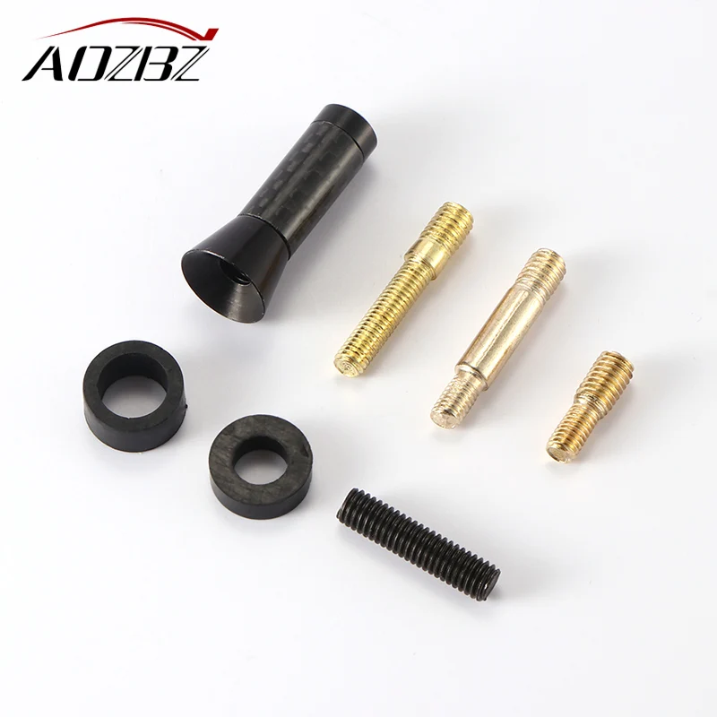 3.5cm Universal Auto Carbon Fiber Screw Aluminum Stubby Mast Antenna Car Short