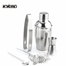 5 шт./компл. Нержавеющая сталь шейкер Смеситель Пейте Бармен Комплект бары инструменты