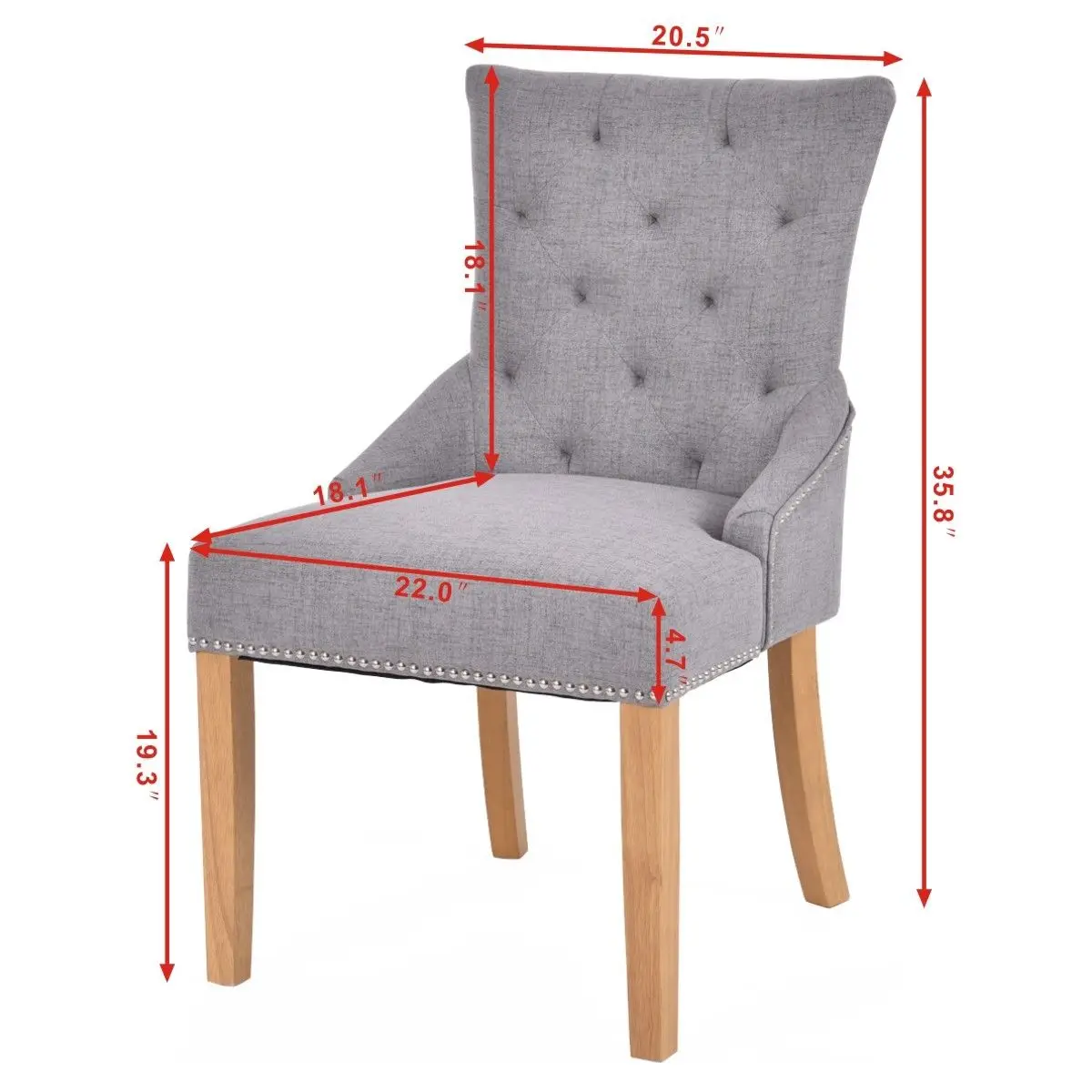 Giantex مجموعة من 2 الكراسي الكراسي الأعزل الطعام الأنيقة تصميم المفروشات نسيج منجد أريكة الحديثة أثاث المنزل HW53785