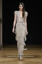 2017 neue Design Abendkleid Luxus Friesen A-line V-ausschnitt Sexy Ärmellose Kleider Cocktail Party Robe De Mariage MY1207-19