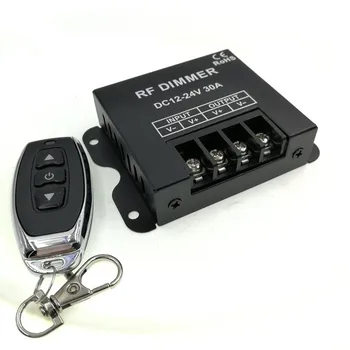 

RF LED Dimmer Wireless Brightness 3 Keys Remote Controller DC 12V 24V 30A 360W 720W for 5050 3528 Single Color Strip Lights