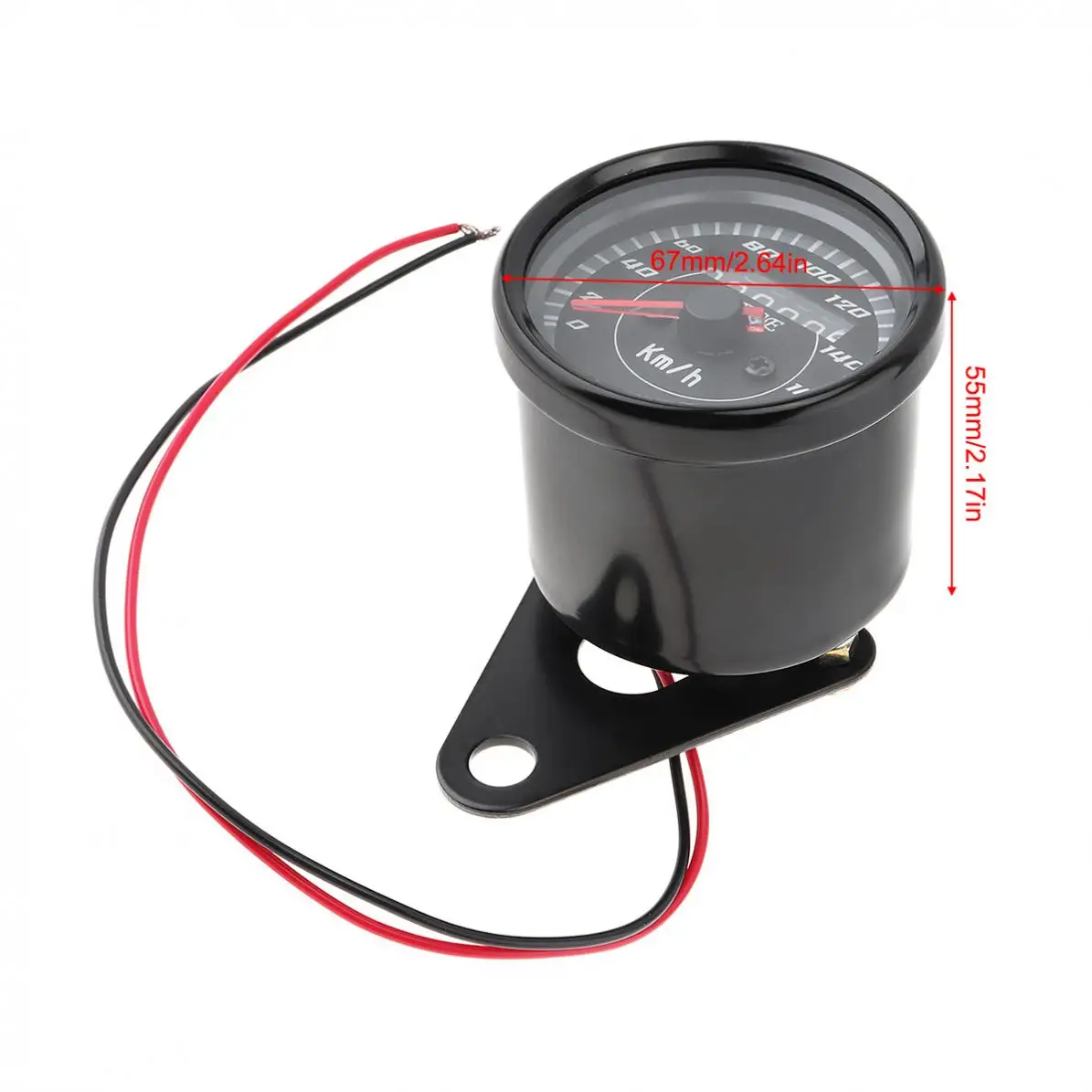 Odômetro de Aço Universal do Carro do Diodo Emissor de Luz Retro para a Motocicleta v Inoxidável Pequeno 0 - 180 Kmh 12 3 Automóveis e motos