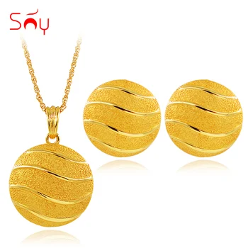 

Sunny Jewelry Big Round Jewelry Sets For Women Necklace Earrings Pendant Classic Jewelry Sets For Wedding Birthday Jewelry Gifts