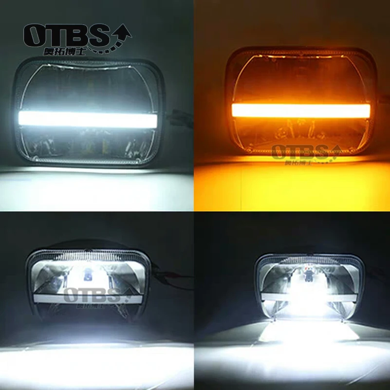 Светодиодный прожектор OTBS 5x7 дюймов фара 7x6 для Jeep Wrangler YJ Cherokee XJ H6054 H5054 H6054LL 69822 6052