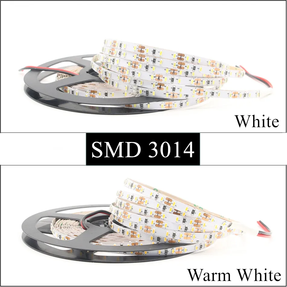 DC 12V Светодиодная лента 5 м 300 светодиодный 600 SMD 2835 3014 5630 не Водонепроницаемый мм