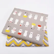 Детская саржевая хлопковая ткань с рисунком, Лоскутная Ткань, швейная стеганая одежда для детей