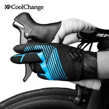 Coolchange, велосипедные Зимние перчатки Термальность Водонепроницаемый дышащая гелевые велосипедные перчатки с длинными пальцами Сенсорный экран езды MTB велосипедные перчатки