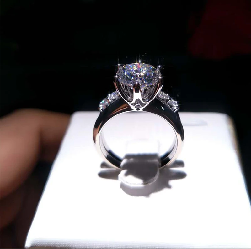 18 K 750Au золото 2 шт Moissanite кольцо, обручальное кольцо, D цвет с национальным сертификатом MO-01