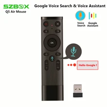 Q5 Air Голосовое управление Fly Air mouse для игры с гироскопом, 2,4 ГГц беспроводной микрофон Пульт дистанционного управления для Smart tv, Android BOX PC