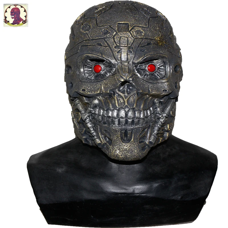 

2018 Top Sell Newly Design Deluxe Quality Realistic Party Dress Adult Latex Rubber Halloween Terminator Mask Demon Evil Mask
