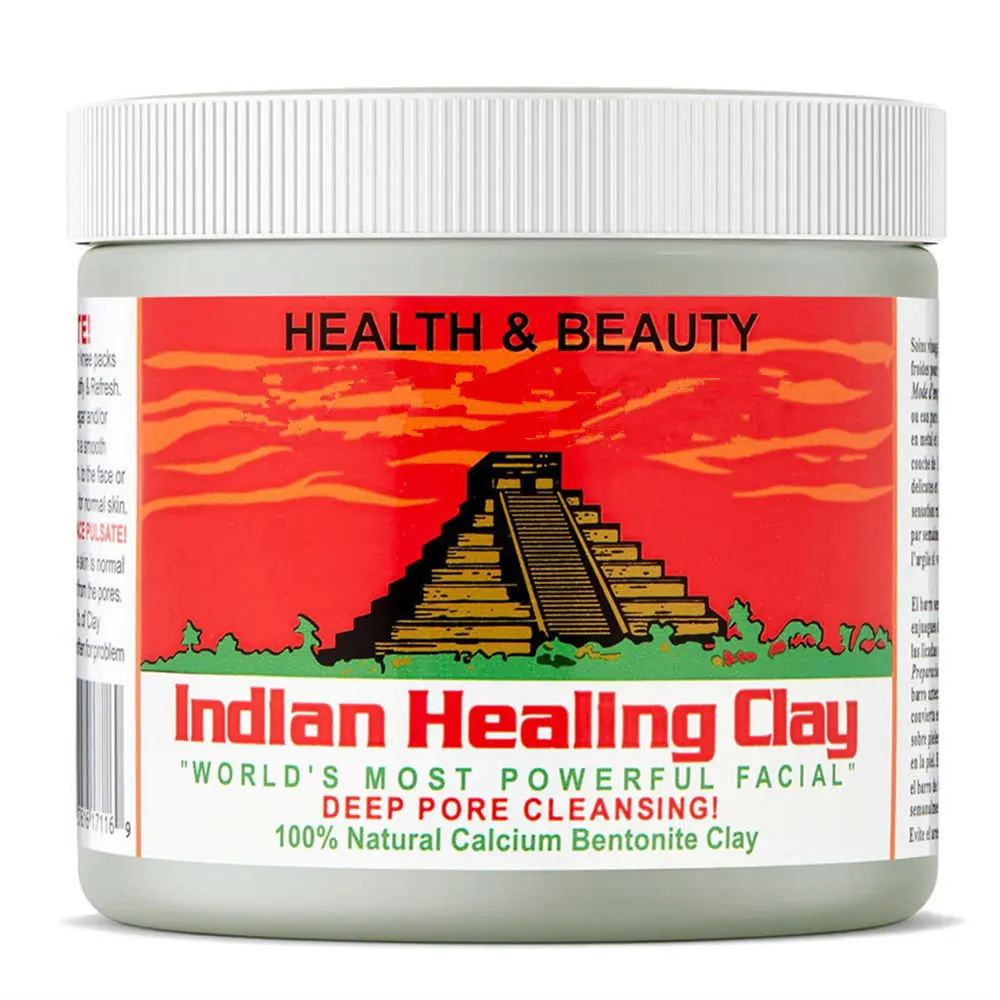 

Skin Care Indian Healing Clay Face Mask Blackhead Remover Deep Cleansing Brightens Skin Tone Shrink Pores Moisturizing Masks