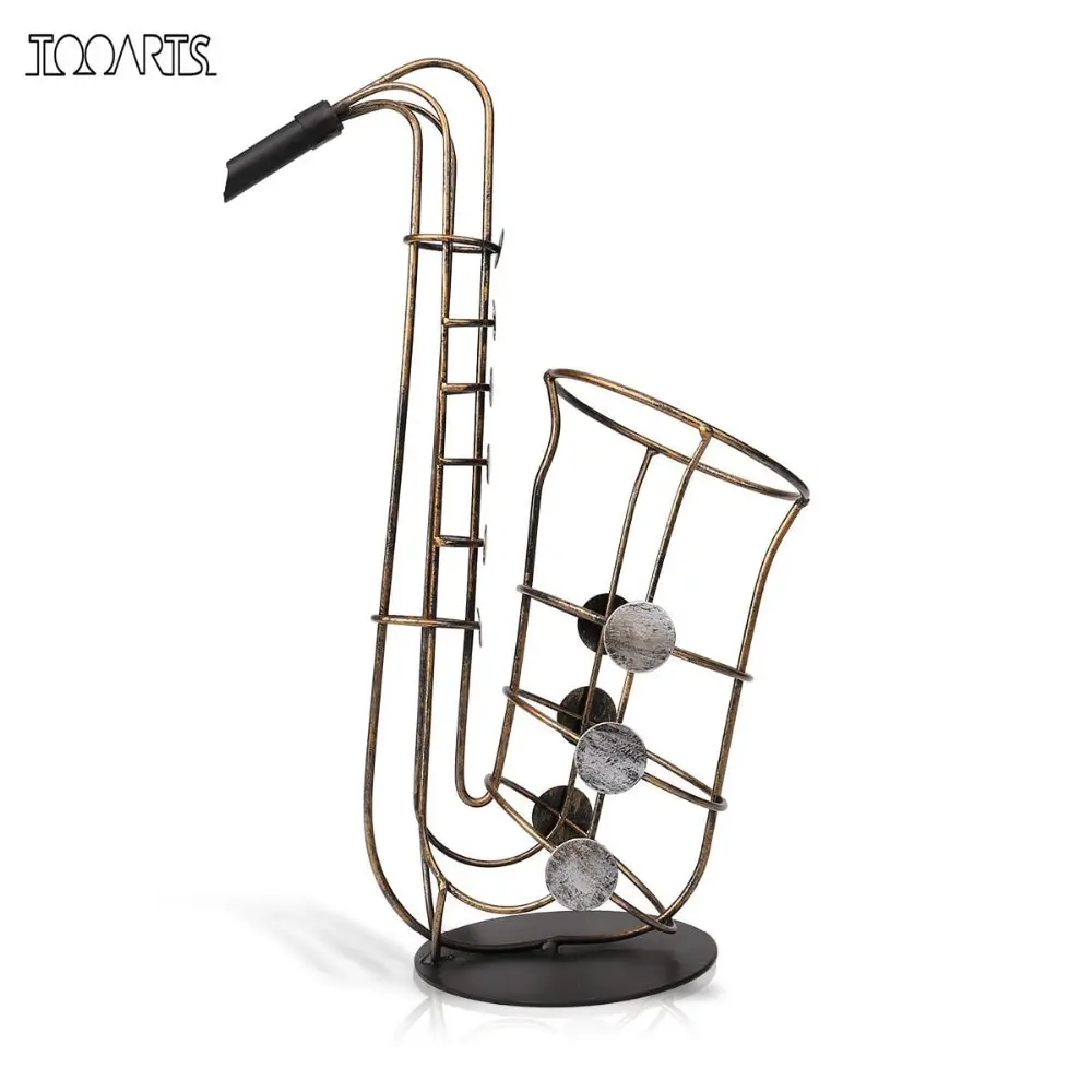 

Tooarts Metal sax wine rack Beautiful and practical wine rack Fantastic wine bottle holder Practical ornament Crafts