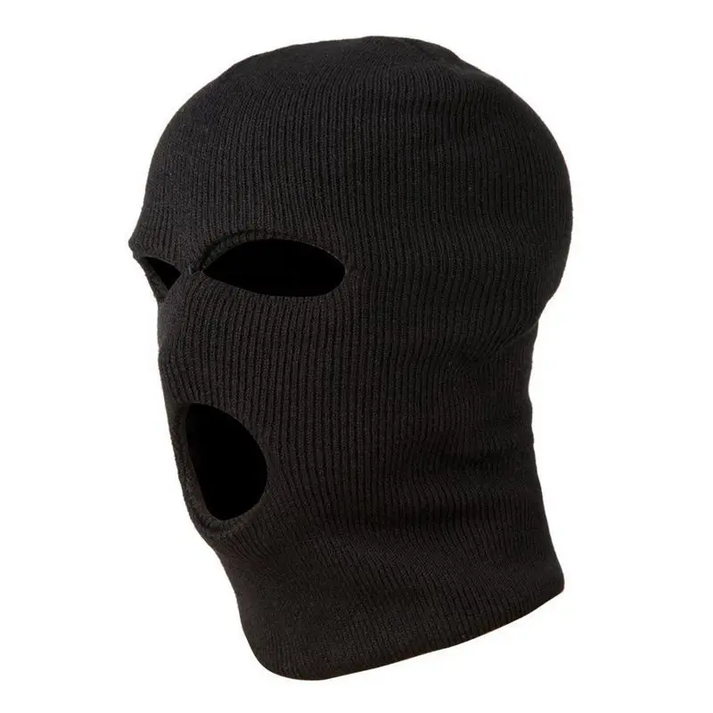 Горячая 3 отверстия полицейская маска/капот Цвет Черный полиция-Swat-Gign-Raid-спецназ-страйкбол-пейнтбол-лыжи-снег-S - Цвет: Black
