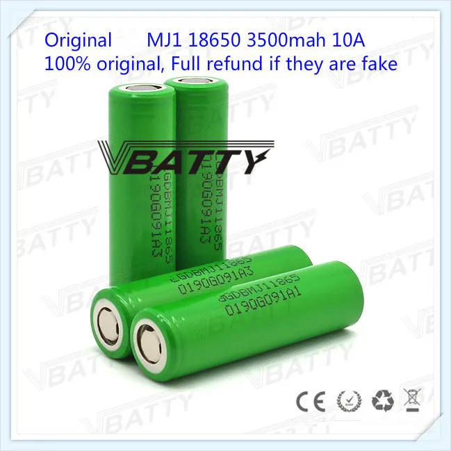 Бесплатная доставка Новый электрический велосипед Батарея для LG chem MJ1 18650 3.7 В Мощный 3500 мАч литий-ионный Батарея с 10A разряда (1 шт.)