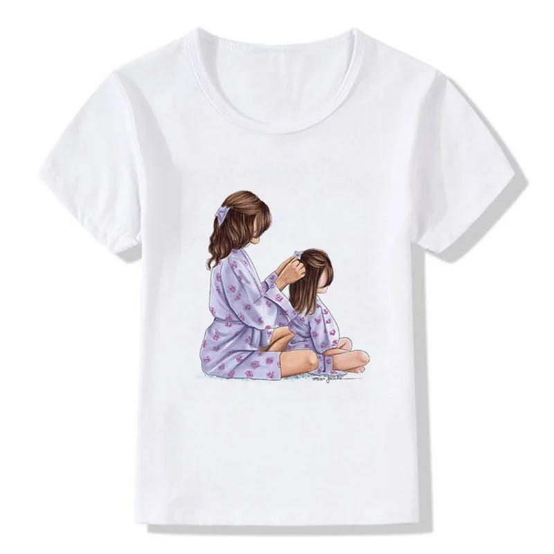 Новинка, модная футболка для девочек с надписью «Super Mom» Забавный Повседневный Топ для мамы и дочки, для маленьких мальчиков и девочек, Kawaii, Детская рубашка для малышей - Цвет: 1782