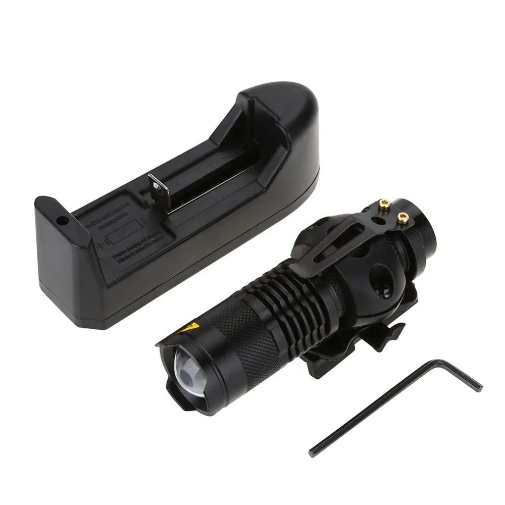 

4 Mode Telescopic Portable Mini LED Helmet Flashlight With Charger Kit Set Outdoor Flashlight Helmet Mount Set Helmet Accessory