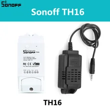 Sonoff TH16 WiFi умный переключатель 16A датчик температуры и влажности умный дом пульт дистанционного управления