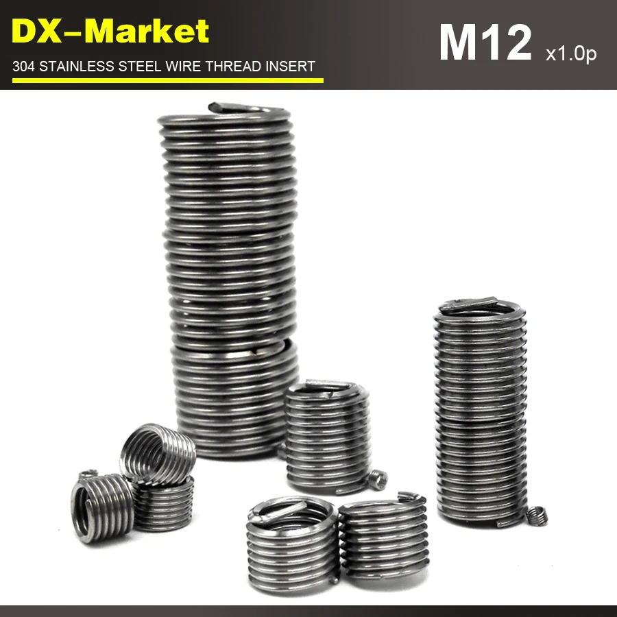 

m12*2D *1.0P , 30pcs , fine thread , 304 thread inserts corrosion resisting steel , antirust Engine thread repair fastener