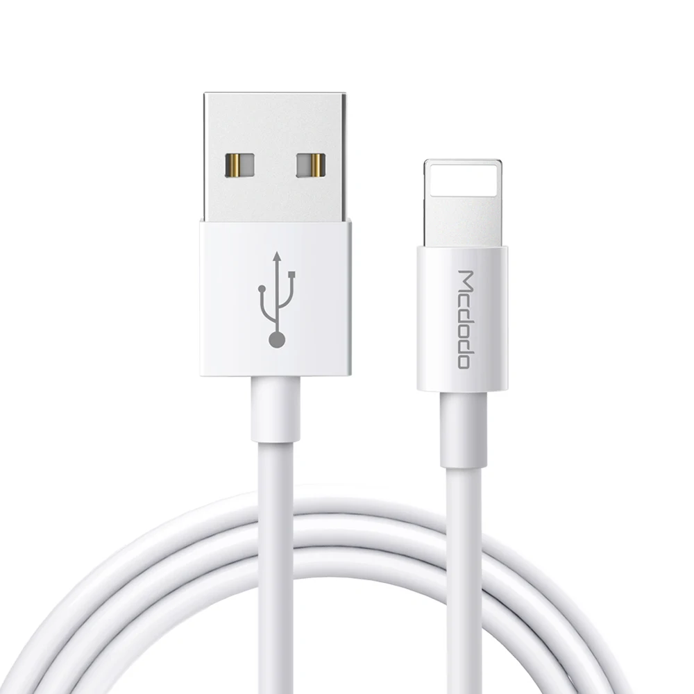 Mcdodo Lightning-USB кабель 2A провод для быстрой зарядки для iPhone Xs Max X XR 8 7 6 Plus 5S SE iPad синхронизация данных USB кабель зарядного устройства - Цвет: White