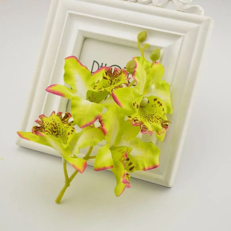 1 шт. Свадебные фаленопсис Баттерфляй моли искусственная Орхидея орхидеи цветы для украшения дома, оптовые продажи декоративные искусственные цветы