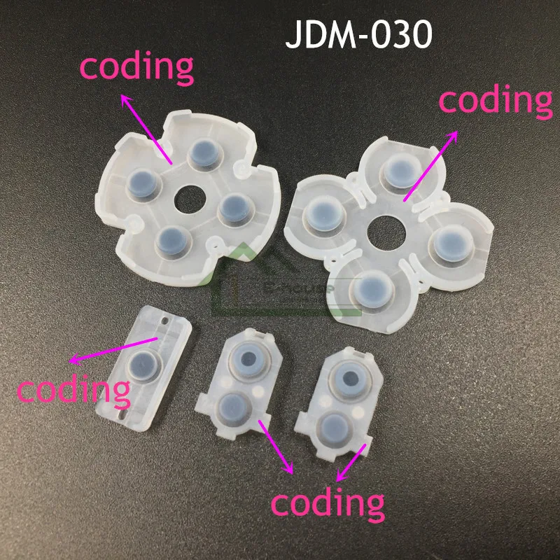 E-дом 100 Декодер каналов кабельного телевидения JDS-030 контактные площадки из силиконового каучука с L2 R2 Кнопка Токопроводящая резиновая щетка для Игровые приставки 4 PS4 контроллер 3,0 Версия