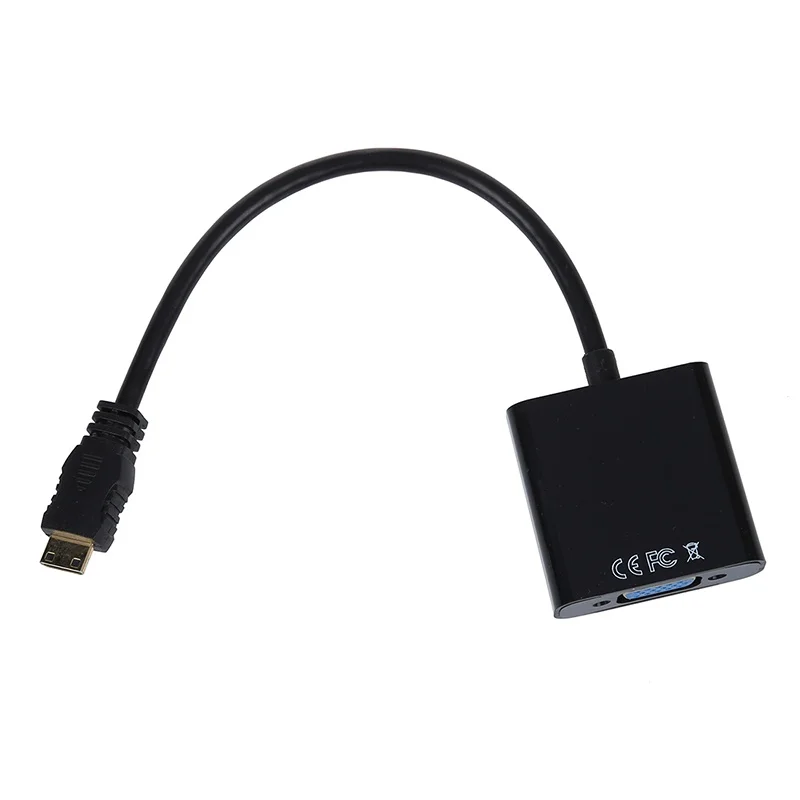 10 inch Mini HDMI to VGA Female Video Cable Adapter 1080P for NoteBook PC - Black                                             #8