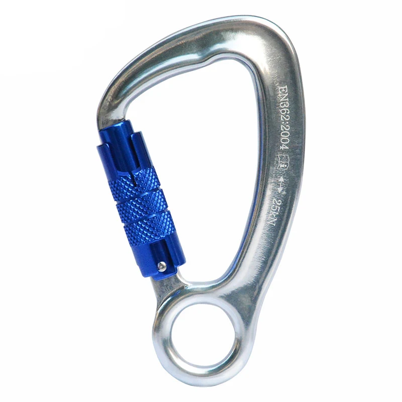 Professional Climbing carabiner Two stage Automatic lock Aluminum alloy