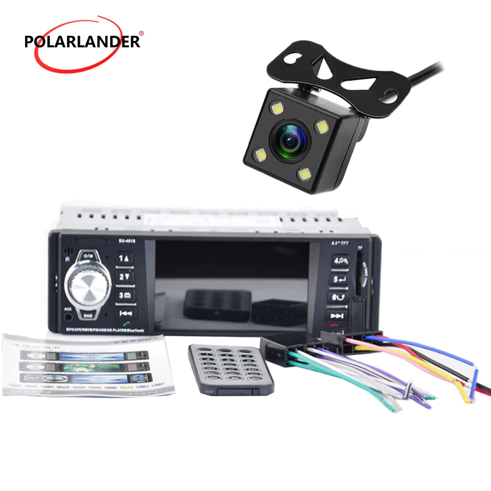 Авторадио 1 din стерео радио Кассетный проигрыватель 4 дюймов USB/SD/AUX mp5 плеер 1080 P