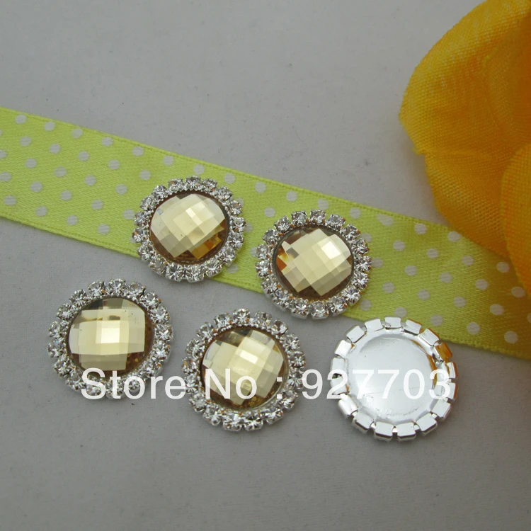 (CM441 17mm)50pcs Round Light Coffe Diamante Rhinestone Embellishments For DIY Craft | Дом и сад
