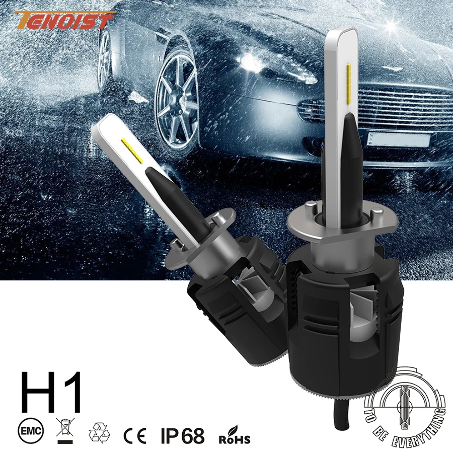 

TENOIST New B6 48W 7200LM H1 H3 H4 H7 H11 9004 9005 9006 LED Headlight Foglight Bulbs 6000K For Car SUV Truck Bus 12V 24V