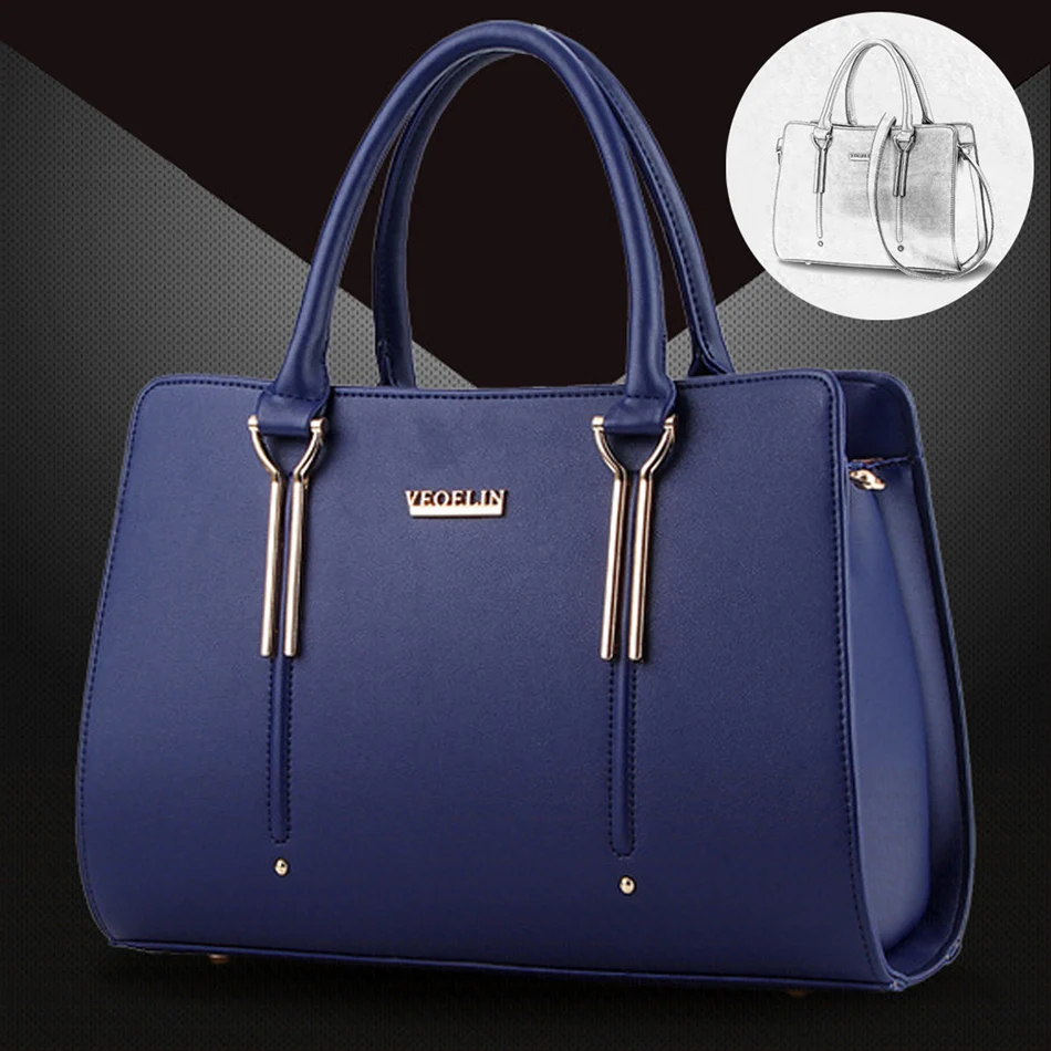 

Coofit Concise Solid Womens Shoulder Bag Fashionable Waterproof PU Messenger Bag Large Capacity Female Handbag For Daily Use