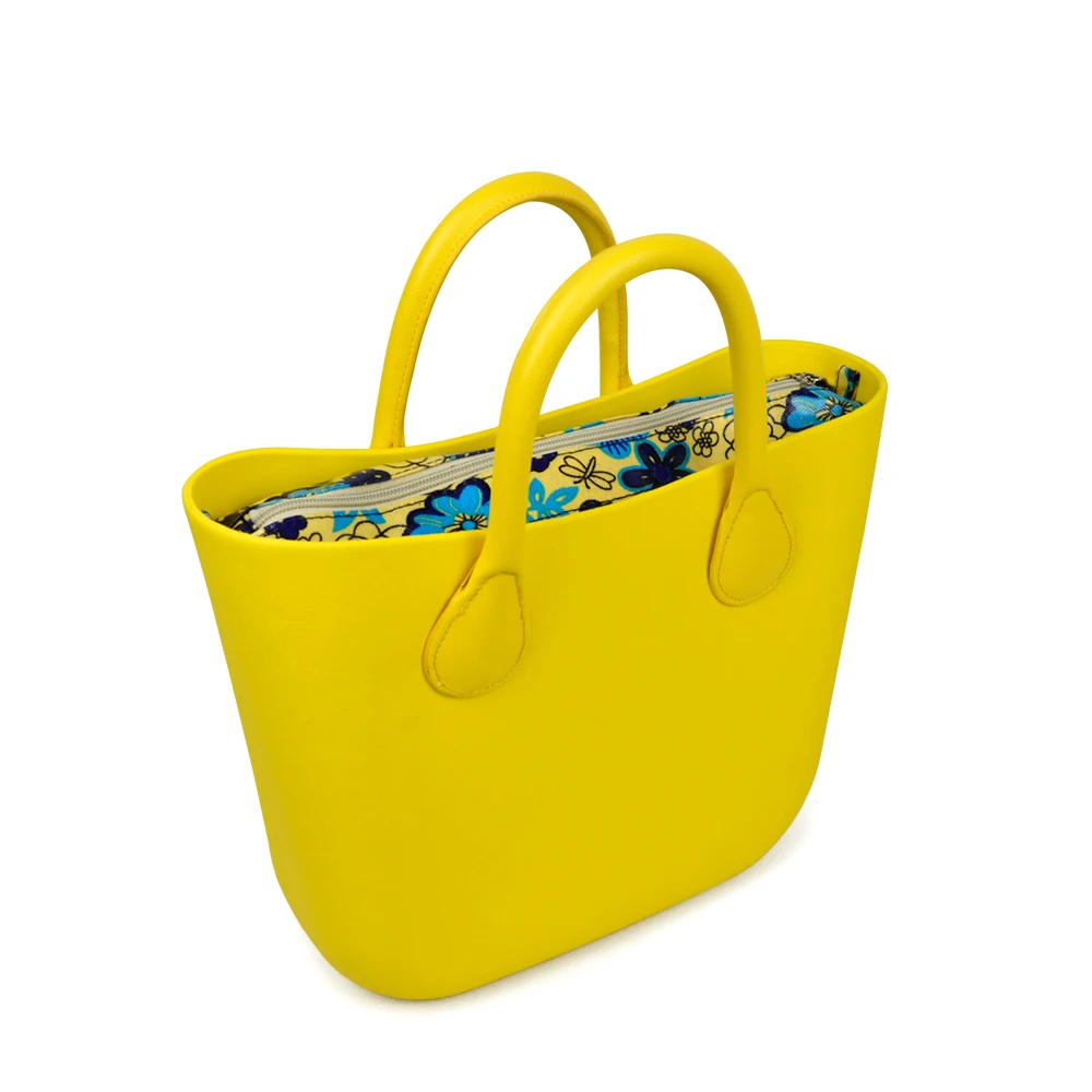 TANQU New Outer Waterproof Coating Colorful Inner Lining Insert Zipper Pocket for Mini Obag Canvas  Inner Pocket for O Bag
