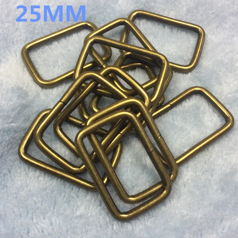 25MM antique bronze Metal adjustable square ring buckles garment clothes DIY Needlework Luggage Sewing handmade Bag buttons