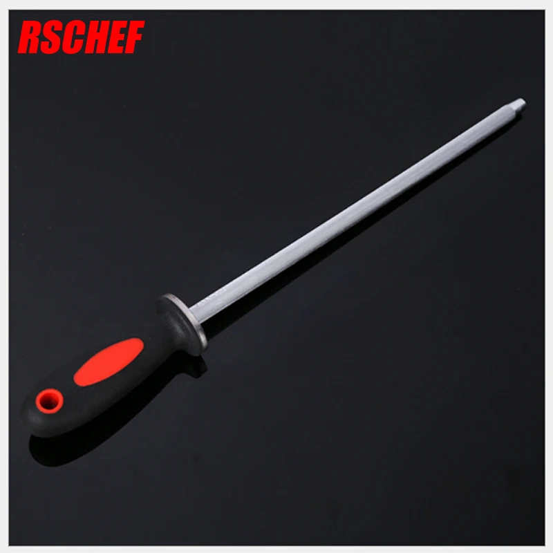 

RSCHEF 1pcs Carbon Steel Knife Sharpeners Professional Knife Sharpening Rod Sharpening Steel Kitchen Knife Sharpener Tools