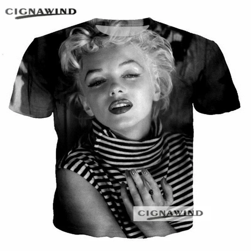 New-Summer-Fashion-printed-3d-t-shirt-Men-Women-tops-Vintage-Star-Collage-t-shirt-Marilyn (2)